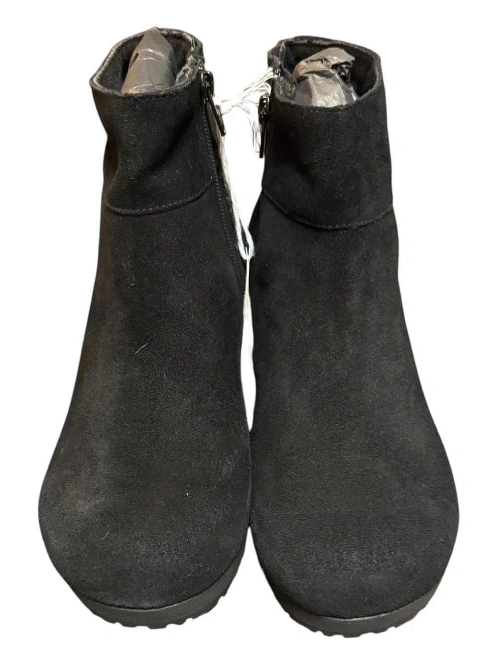 Papillio by Birkenstock EBBA Wedge Ankle Boots | Black Suede | Women’s US 7 Narr